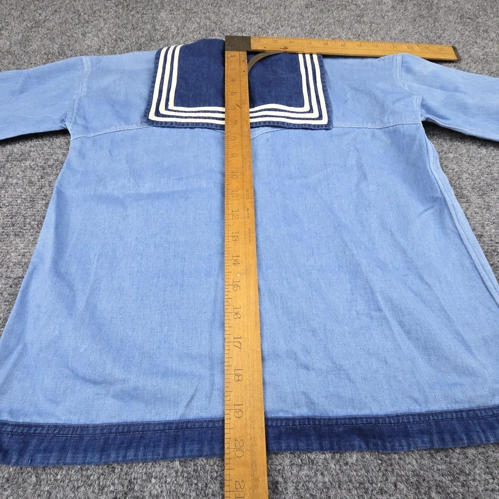 1930s Childs Chambray‎ Sailor Suit Vintage Nautical Outfit Shirt Pants Set